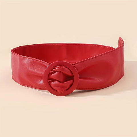 Wide Patent Buckle Belt: Black