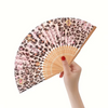 Floral Leopard Hand Fan