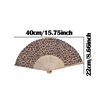 Floral Leopard Hand Fan