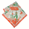 Cotton Square Dance Scarf: Orange