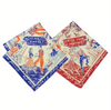 Cotton Square Dance Scarf: Red