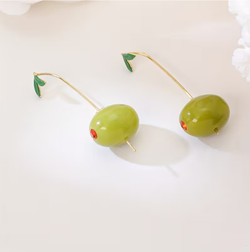 Martini Olive Earrings