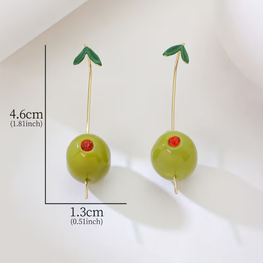 Martini Olive Earrings