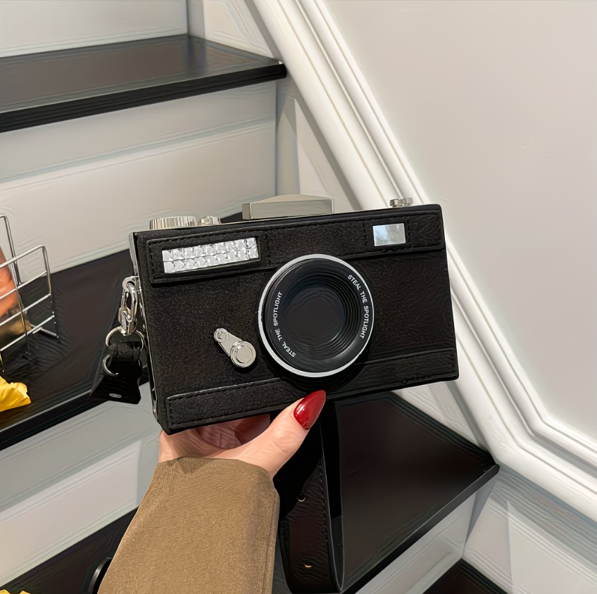 Insta Cute Camera Purse: Black