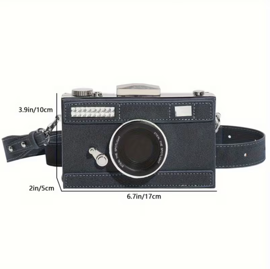 Insta Cute Camera Purse: Black
