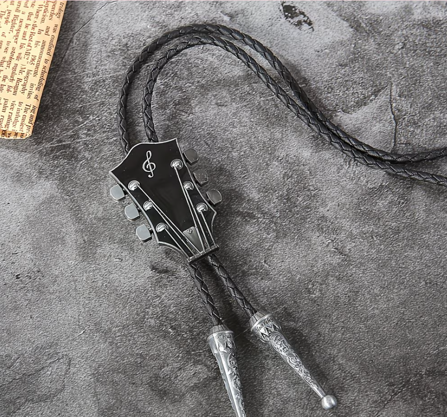 Guitar Head Bolo Tie
