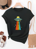 Rainbow Beam-Up Tee: Black