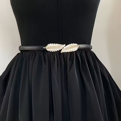 Wide Patent Buckle Belt: Black