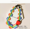 Chunky Rainbow Resin Necklace