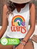 Love Wins Notched Muscle Tank