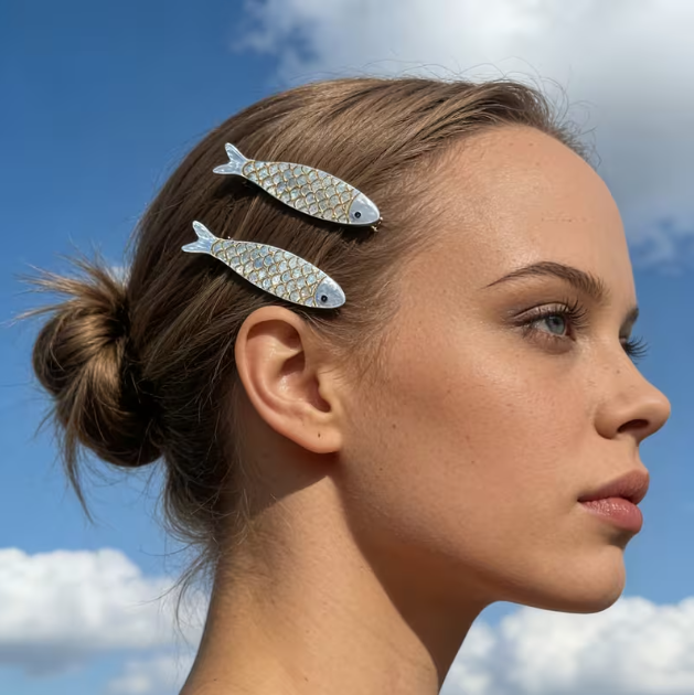 Sardine Hair Clips In Can: Pink