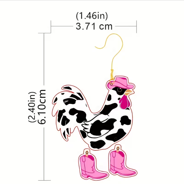 Cowboy Chicken Earrings