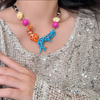 Lively Leopards Necklace: Black/Yellow