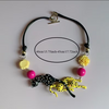 Lively Leopards Necklace: Black/Yellow