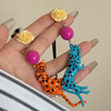 Lively Leopards Necklace: Black/Yellow