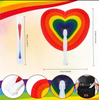 Rainbow Heart Fan