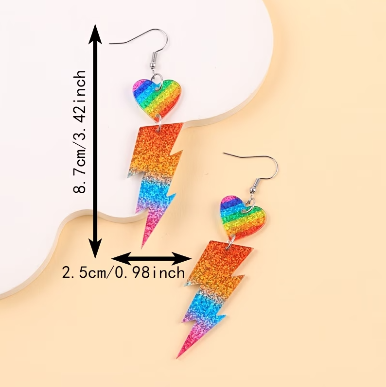 Rainbow Shazam Earrings