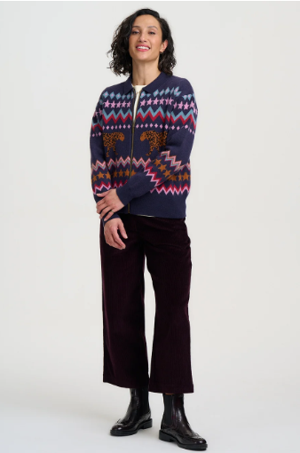 Circus Tiger Knitted Bomber Jacket