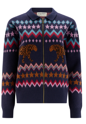 Circus Tiger Knitted Bomber Jacket