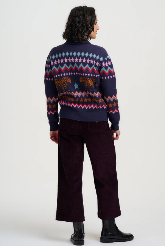 Circus Tiger Knitted Bomber Jacket