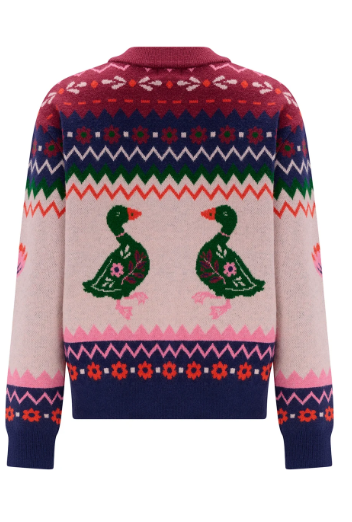 Lucky Ducks Knitted Bomber Jacket