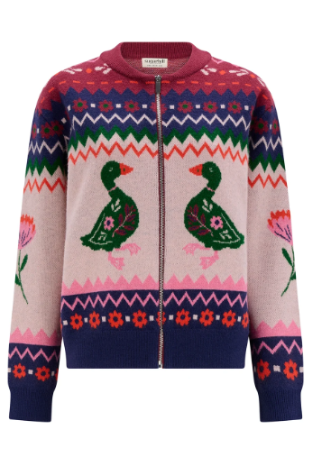 Lucky Ducks Knitted Bomber Jacket