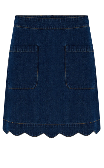 Indigo Denim Mini Skirt