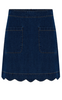 Indigo Denim Mini Skirt