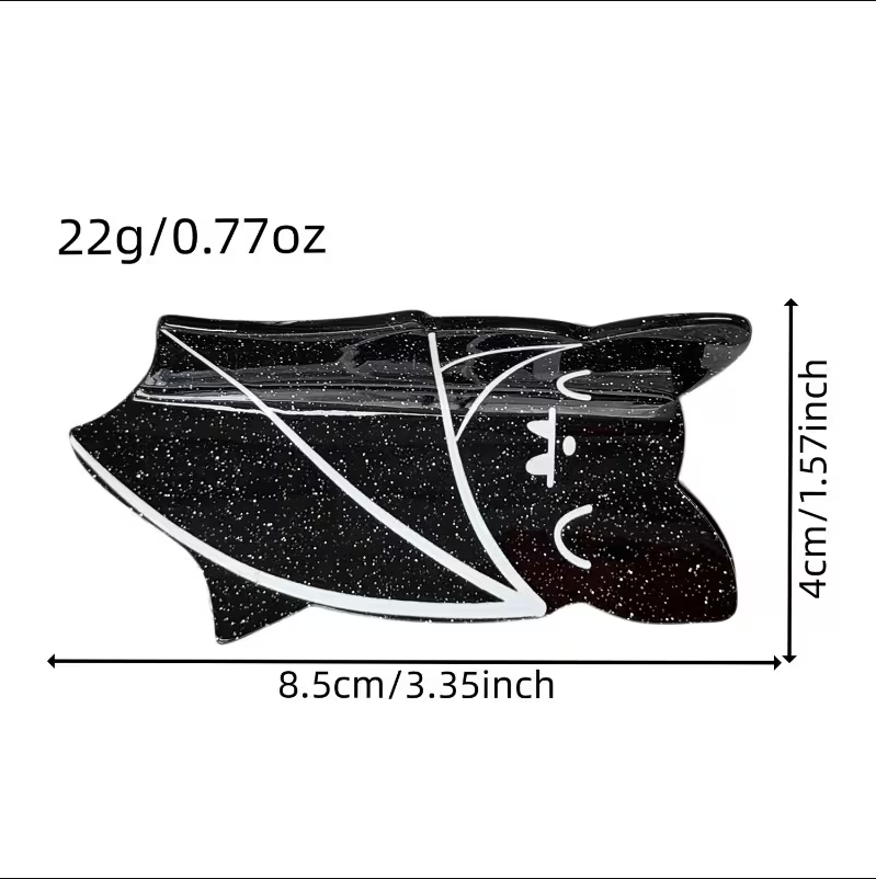 Glitter Bat Hair Claw