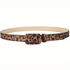 Leopard Skinny Belt