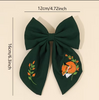 Embroidered Fox Bow