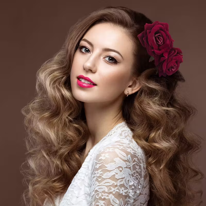 Dark Rose Hair Comb