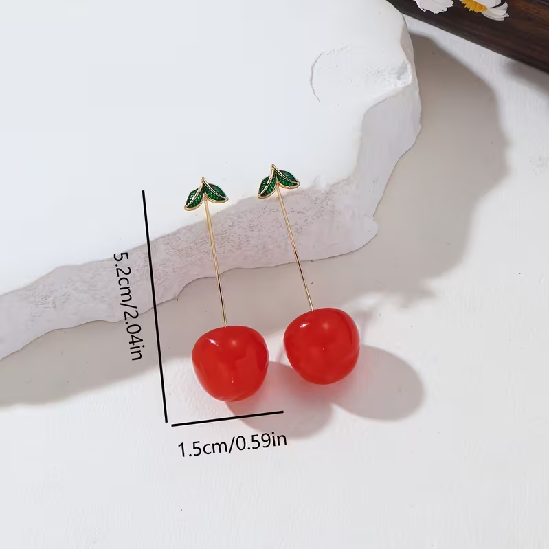 Cherry Drop Earrings