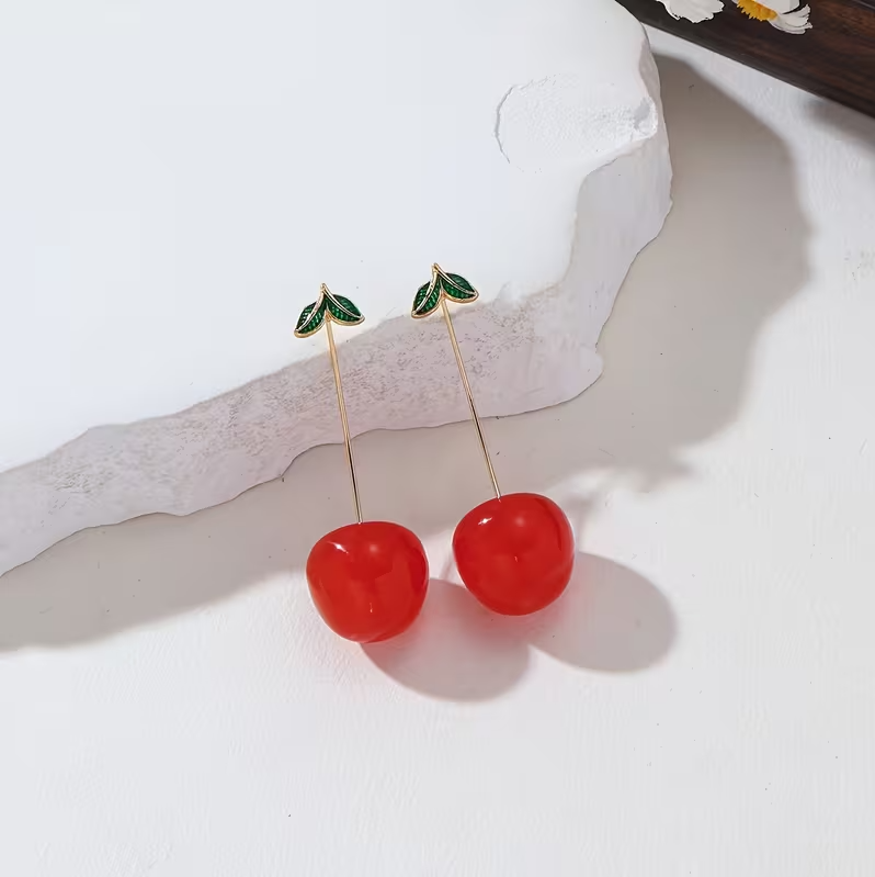 Cherry Drop Earrings