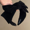 Velvet Bow Headband: Black