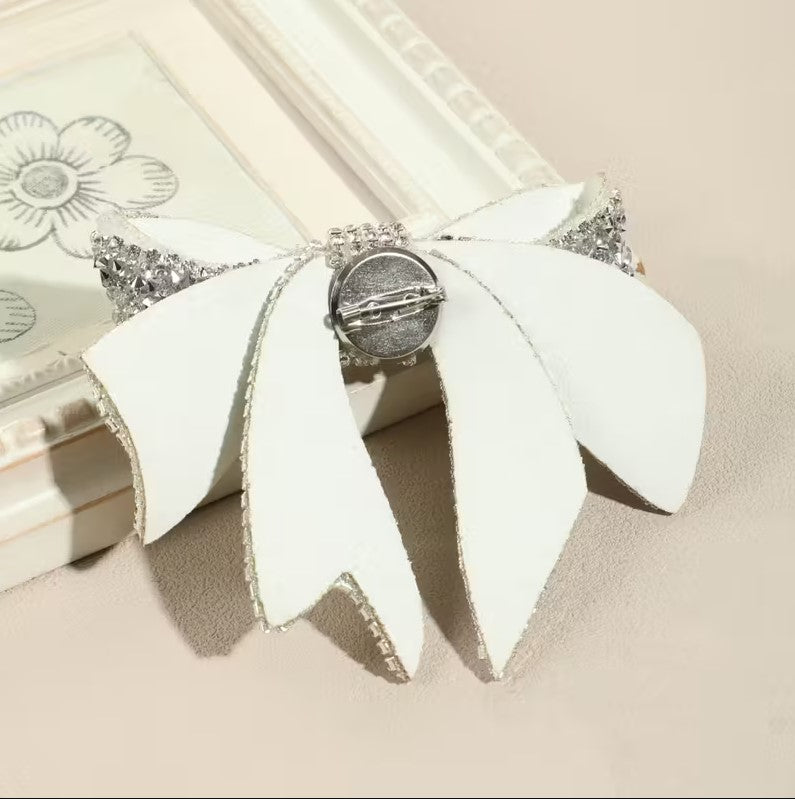 Rhinestone Bow Pin