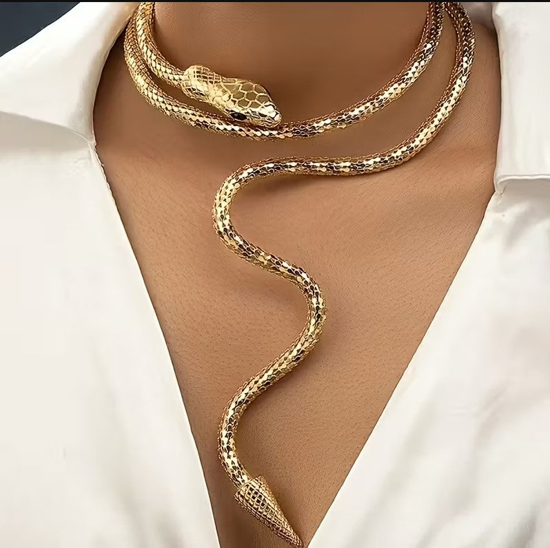 Wrapped Snake Necklace | Bracelet: Gold