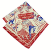 Cotton Square Dance Scarf: Red