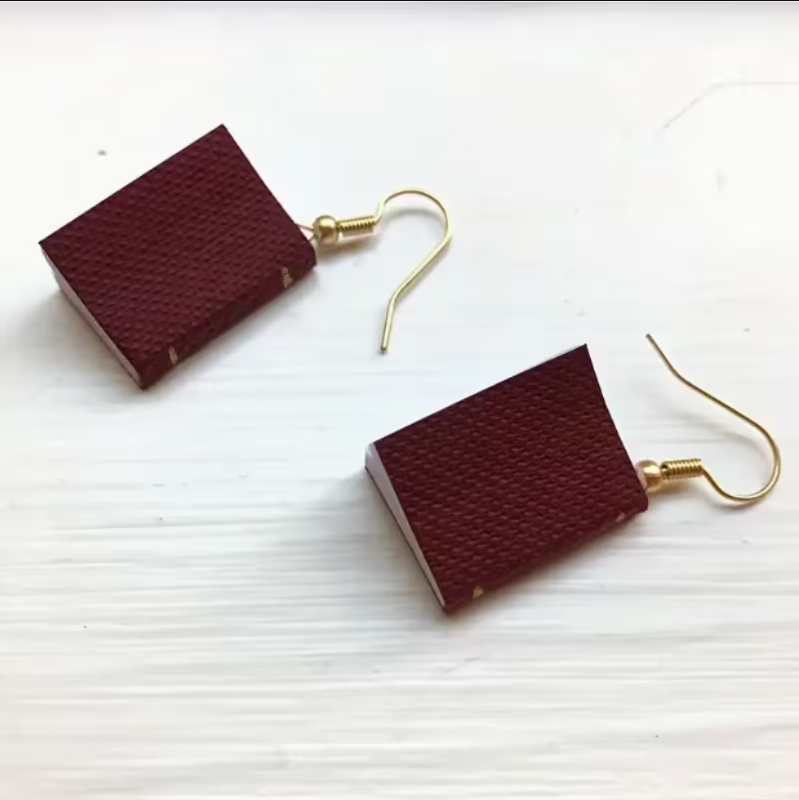 Tiny Book Earrings