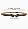 Lana Adjustable Skinny Bow Belt: Red