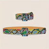 Rainbow Python Buckle Belt