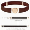 Retro Heart Stretch Belt: gold w gold heart