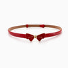 Lana Adjustable Skinny Bow Belt: Red