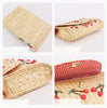 Cherry Straw Crossbody Purse