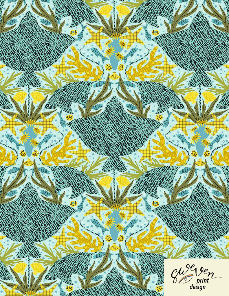 Sunlit Stingray Swing Dress