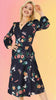 Night Garden Wrap Dress