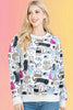 Colorful Cats Fleece Sweatshirt
