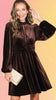 Chocolate Velvet Mini Dress