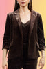 Rhinestone Chocolate Velvet Blazer