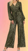 Olive Sequin Jumpsuit